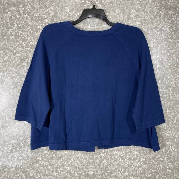 Woman Within NWT Blue Retro Swing Knit Cardigan Sweater - Size 18/20 - Plus Size - Picture 7 of 7